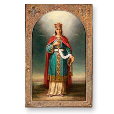 Александра Римская святая царица мученица Никомидийская деревянная икона на левкасе
