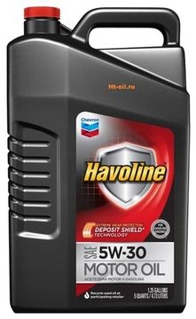 HAVOLINE 5W-30 моторное масло для бензиновых двигателей Chevron (5 литров)