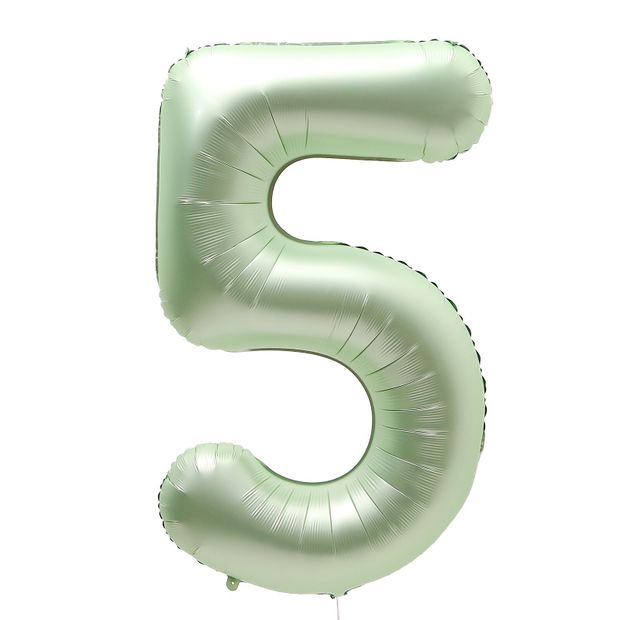 К Шар 40 «Цифра 5» салатовый металлик (БГ-60)