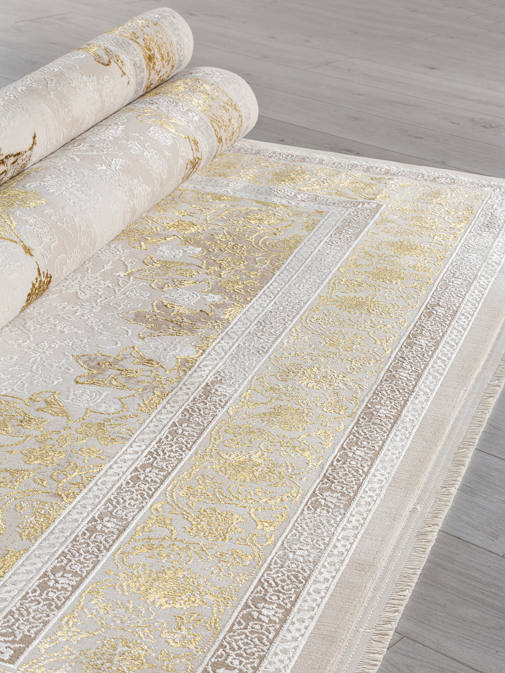 Ковер A064A - CREAM / GOLD FDY - Прямоугольник - коллекция ZARINA размер 80*150 см