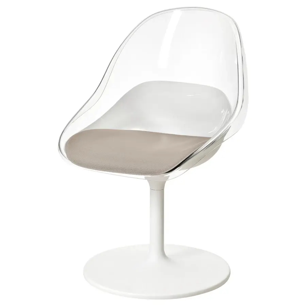 Кресло вращающееся - BALTSAR IKEA/ БАЛТСАР ИКЕА, 45х58 см, белый