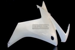 64305-MGZ-J00ZD. COWL ASSY., R. MIDDLE *NHA87P*PEARL HIMALAYAS WHITE. Side fairing Honda CBR500 2013-2015, No stripes. OEM Honda