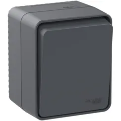 Переключатель проходной 1-кл. ОП AtlasDesign PROFI IP54 10AX антрацит SE ATN544061