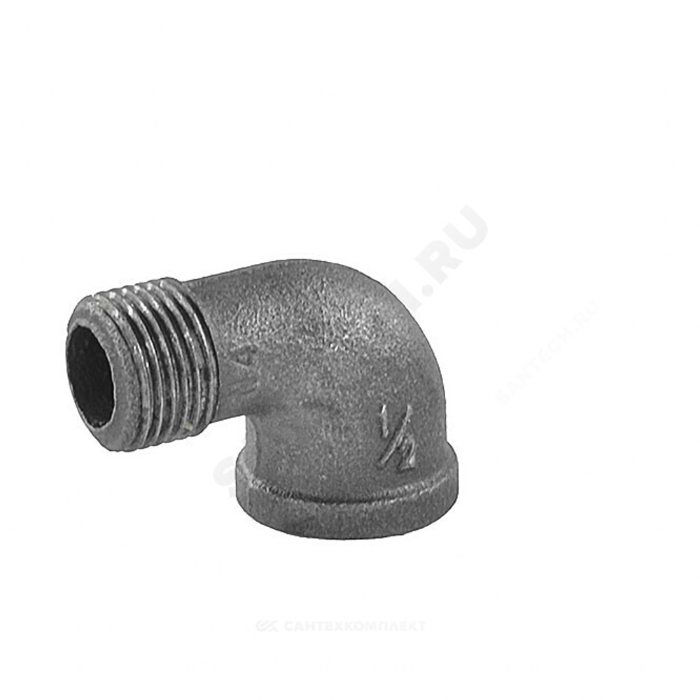 Угольник проходной чугун Ду 20 (3/4") ВР/НР Fittex PLUS