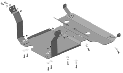 Защита картера двигателя. 6 мм, Сталь. для Mercedes Actros 2021-н.в., Motodor.21228