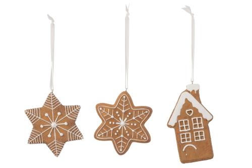 Декор подвесной "Имбирное печенье" в ассортименте 10,5x9x2см