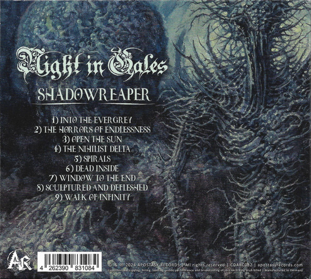 NIGHT IN GALES - Shadowreaper DIGIPAK, музыкальный компакт диск, meldic death metal