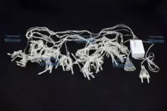 Занавес с мерцающим диодом 1.5*1.5 м., 220V, 160 синих LED ламп, соединяемый, прозрачный провод, Winner Light (B.03.5T.160+)