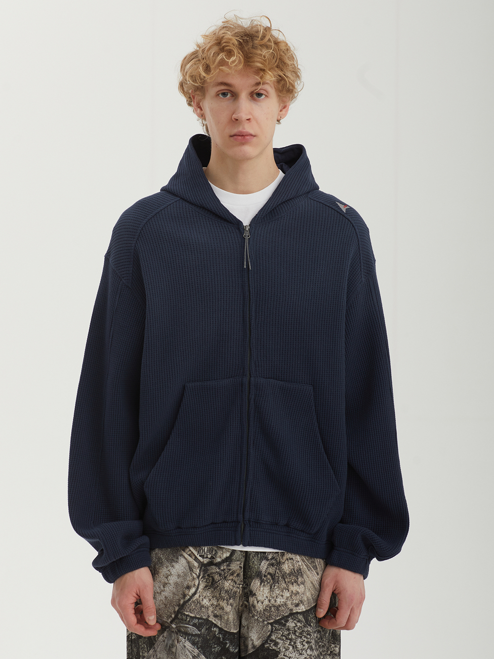 Мужская Толстовка Bee Sun Faded Organic Waffle Zip Up