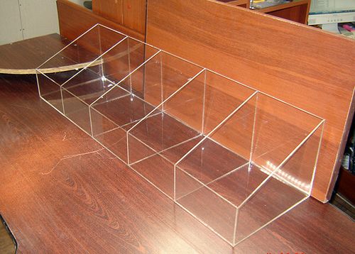 Диспенсер витрина для конфет орехов открытая 900х250х200 100 5 ячеек