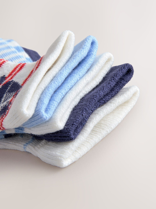 Носки для малышей Next E45-816, 5 шт., Белый, Голубой, Синий