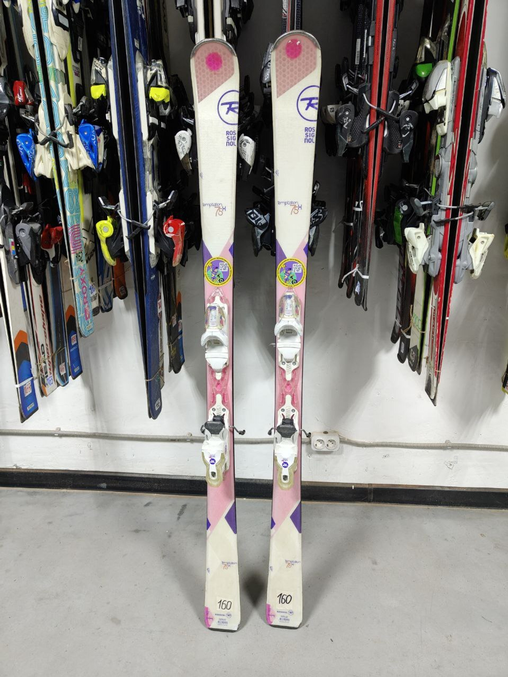 Горные лыжи Rossignol 160 женские с креплениями