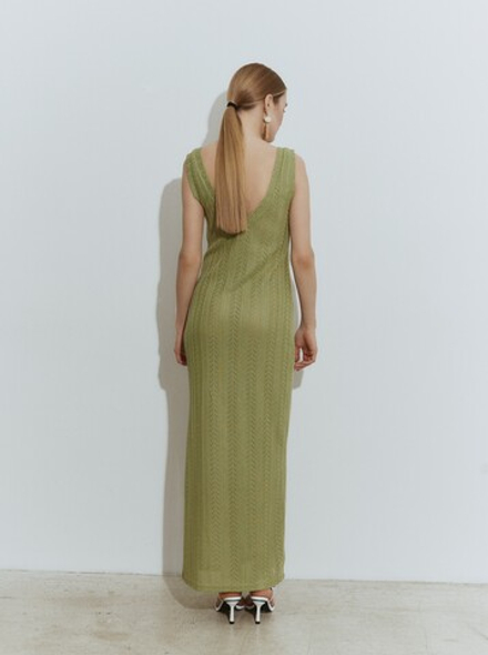 Платье "Olive" трикотажное, цвет оливковый