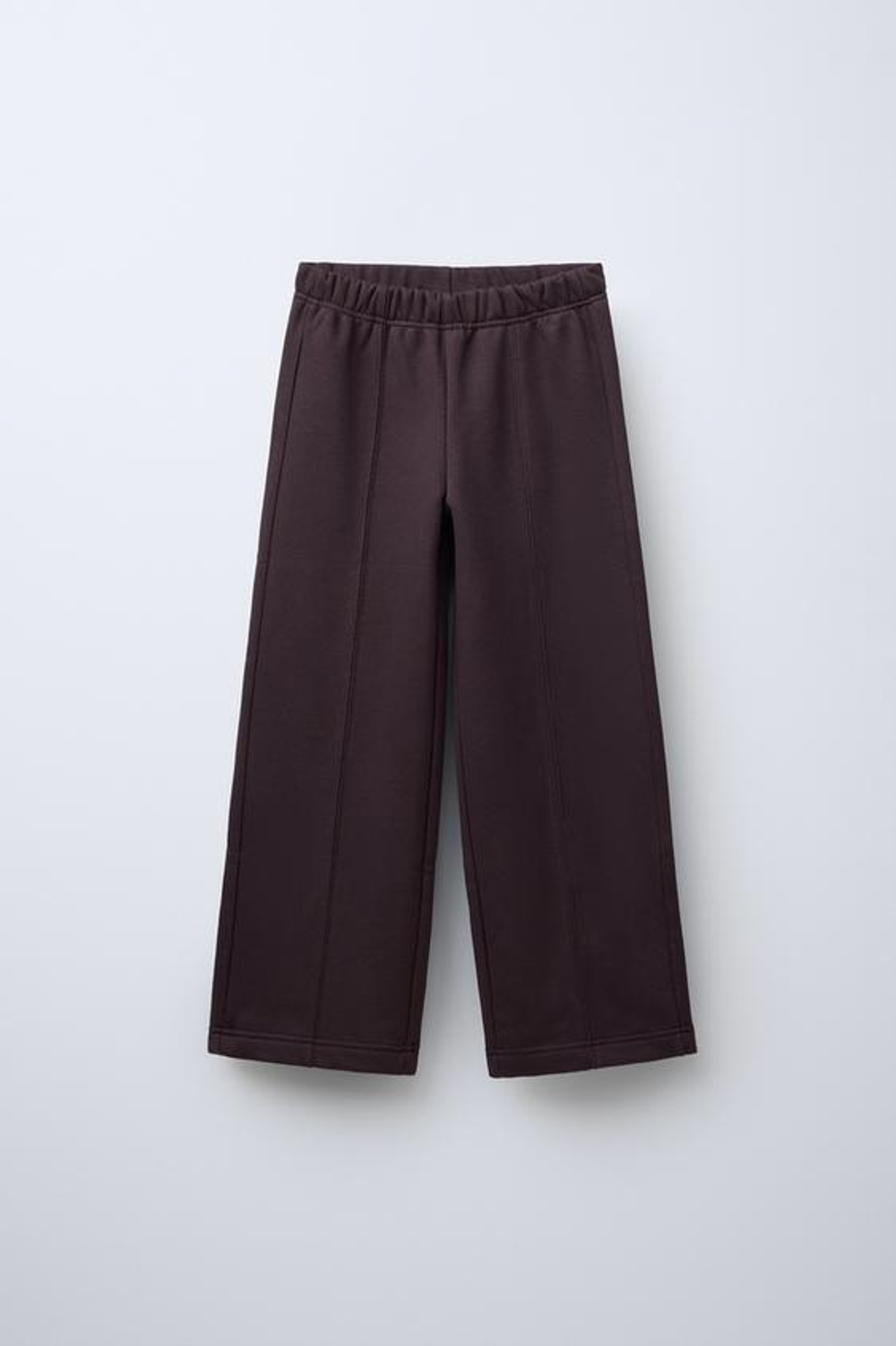 ZARA КОМПЛЕКТ ИЗ ХУДИ И БРЮК WIDE LEG, ГРАНАТОВЫЙ