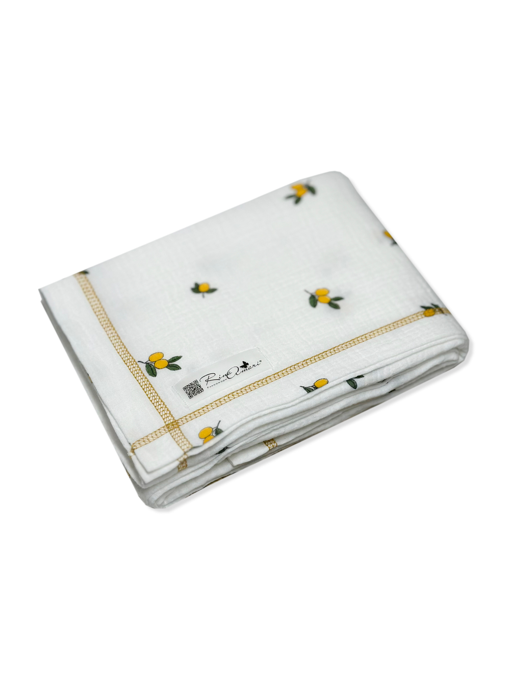 Муслиновая пеленка Лимончики 90*130 (+/-5см)