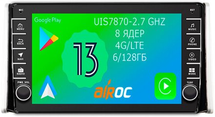 Магнитола для Toyota RAV4 50 2019-2024+ (рынок РФ и ОАЭ) - Airoc AB-1130 (кнопки и крутилки), Android 13, TS20, 6/128Гб, SIM-слот, CarPlay