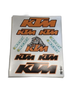 Лист наклеек для мото