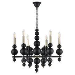 8106/6 MODERNI LN25 120 черный/золото, металл Люстра Е14 6*40W 220V NANA