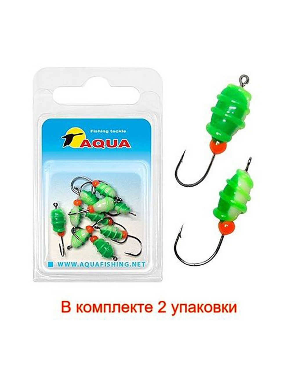 Мормышка фосфорная №07 P, 2 упк по 10 шт 0,14g