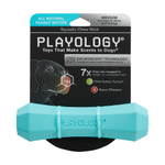 Playology  жевательная палочка SQUEAKY CHEW STICK для собак средних пород с ароматом арахиса, средняя, цвет голубой