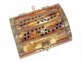 Шкатулка с инкрустацией кость латунь 11x8,5x5 см 461670