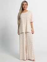 Костюм домашний с брюками Мона (бежево-розовый) К15211-1М LT Collection
