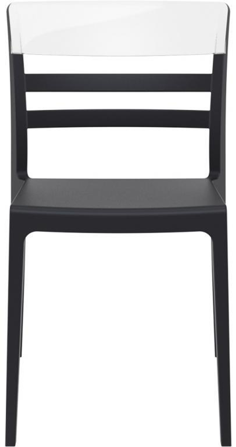 Стул пластиковый, Siesta Contract Moon, черный, прозрачный
