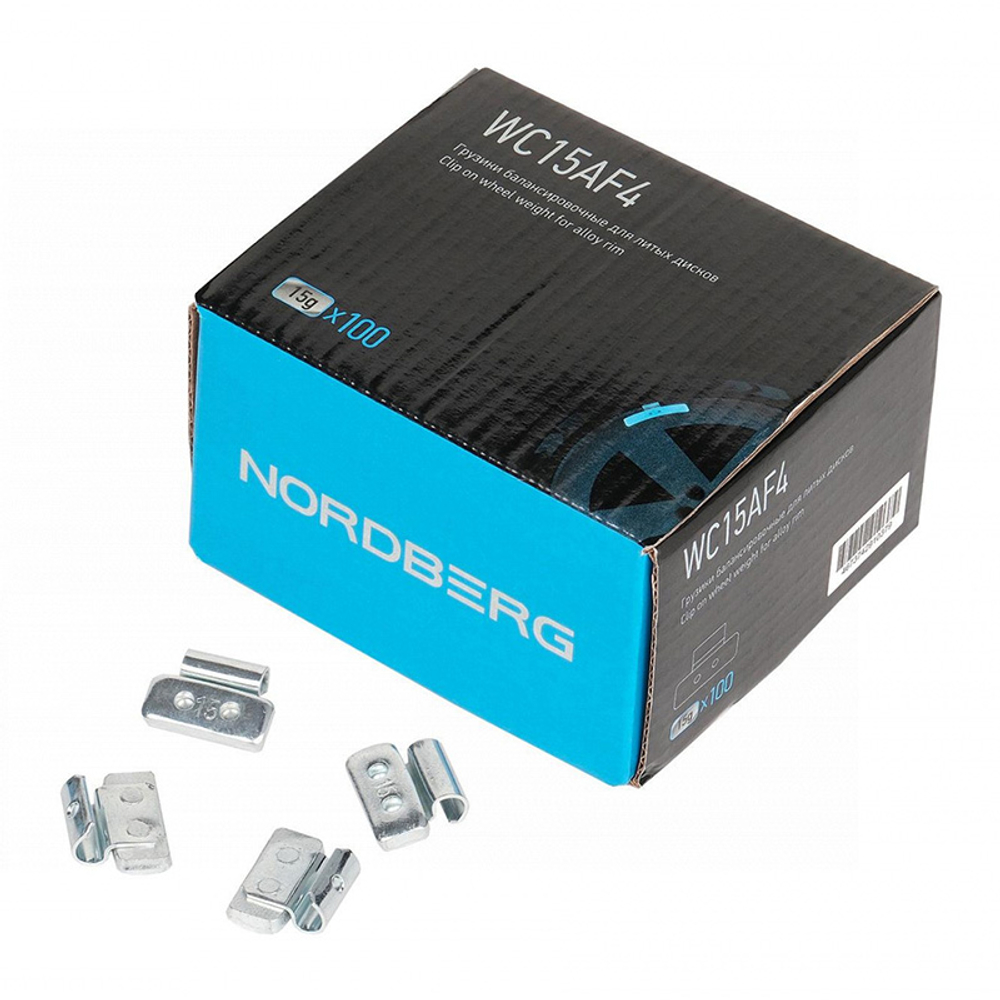 NORDBERG (WC15AF4) Грузики балансировочные для литых дисков Fe 15 г, 100 шт