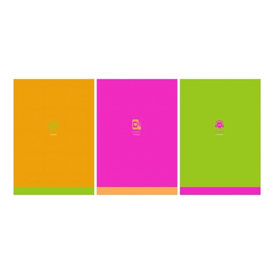 Тетрадь А4 80л. клетка "Monocolor. Chat", неон. краски (BG)