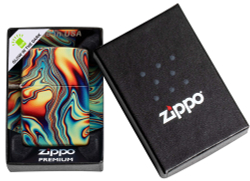 Зажигалка Zippo Swirl с покрытием Glow In The Dark Green, латунь/сталь, разноцветная, 38x13x57 мм
