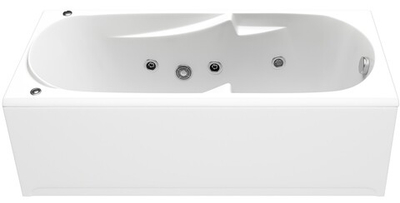 Ванна акриловая BAS Мальдива 1600х700 с гидромассажем и каркасом