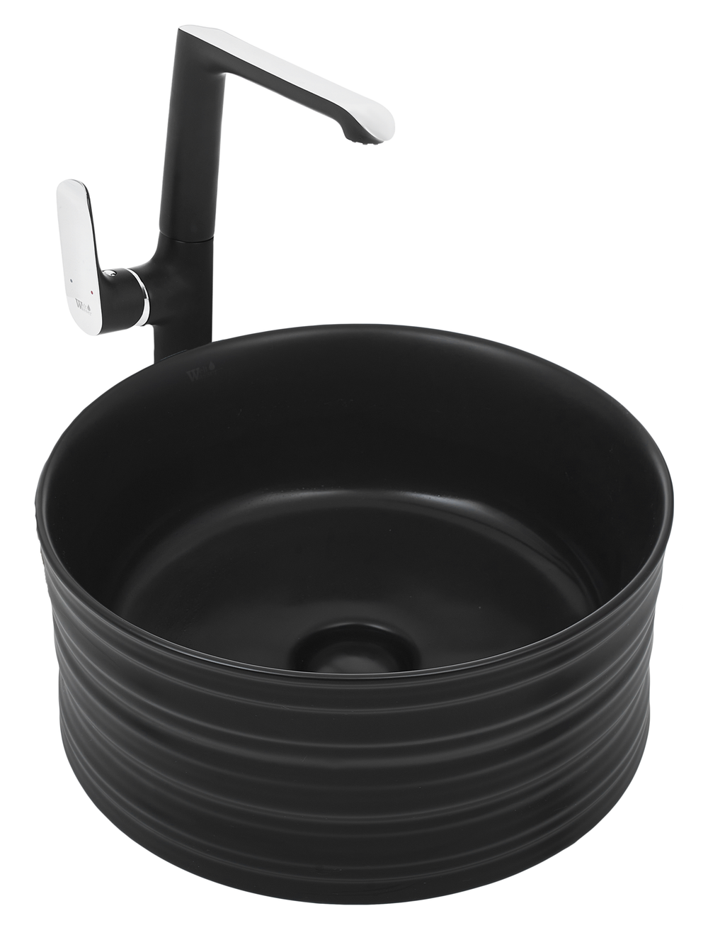 Раковина накладная (матовая черная) WeltWasser WW  ELBACH 3272 MB 405х405х180