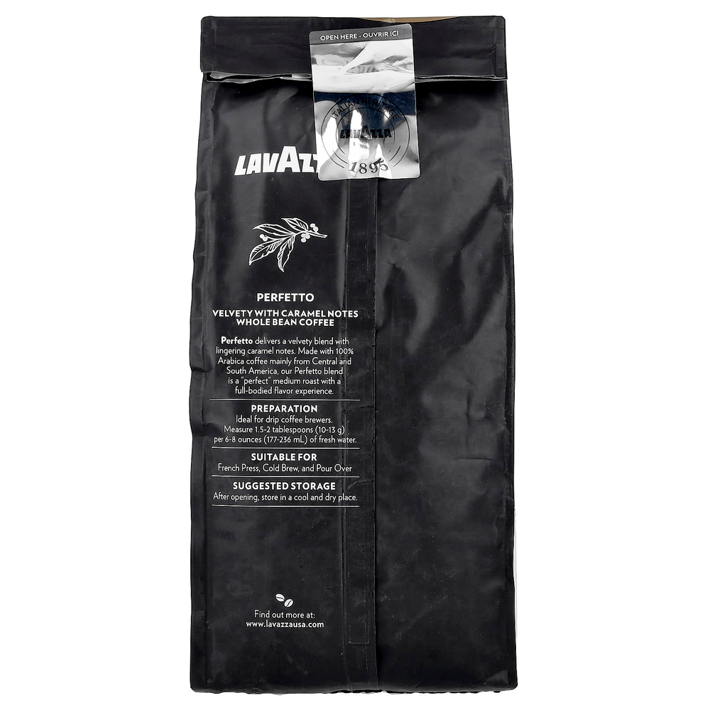 LavAzza Premium Coffees, Perfetto, в зернах, средняя обжарка, 340 г (12 унций)
