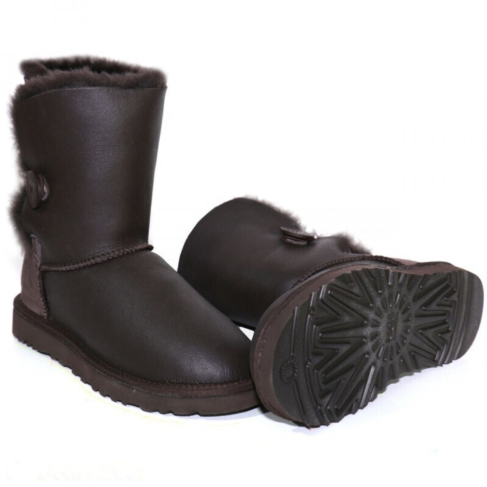 Угги Bailey Button Metallic Chocolate