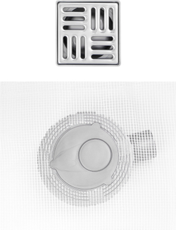 Душевой трап CK DRAIN 4001-0150-10 10x10, в пол, с сифоном