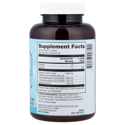 Vitacost, Synergy®, Mega EFA® с коэнзимом Q10, 120 капсул