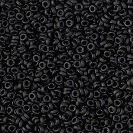 Miyuki Spacer Bead 2,2x1 mm Black Matted SPR0401F