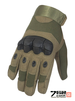 Перчатки полнопалые с костяшками Tactica 7.62 Gear Factory Pilot Gloves (OK-326). Олива