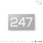 Номер на дверь 247, табличка на дверь для офиса, квартиры, кабинета, аудитории, склада, серый 120х70 мм, Айдентика Технолоджи