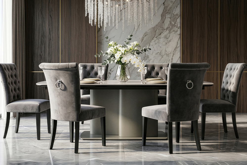 Стул Garda Decor 597 велюр серый Riv 96 98*101*88 см