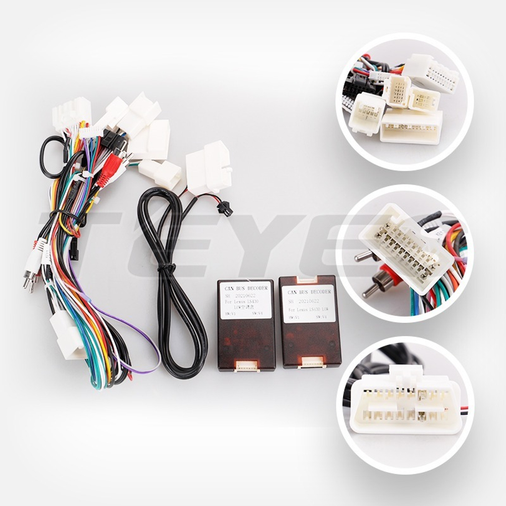 Магнитола для Lexus LS430 Toyota Celsior XF30 2000-2006 (ШГУ монохром) - Teyes CC3-2K-360 монитор 9.5" 2K QLED на Android 10, 6Гб+128Гб, CarPlay, 4G SIM-слот, 4 камеры в комплекте