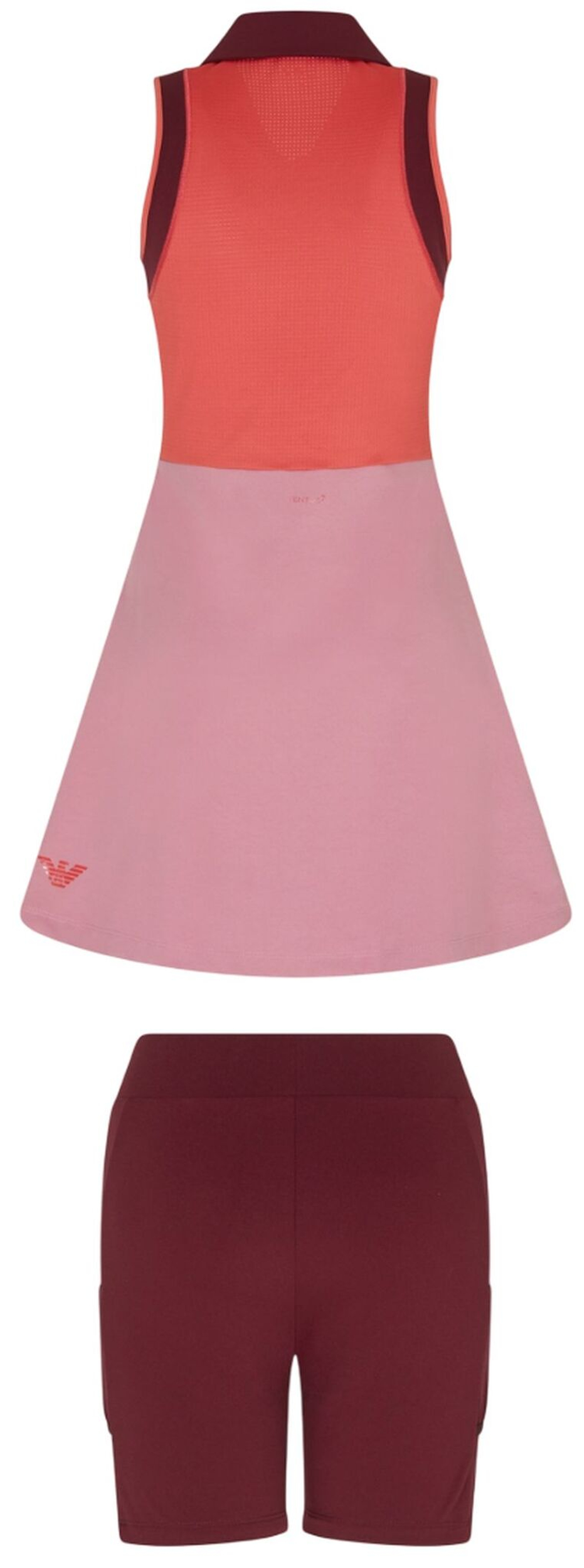 Теннисное платье EA7 Tennis Pro Freestyle Polo - dusky orchid/bordeau