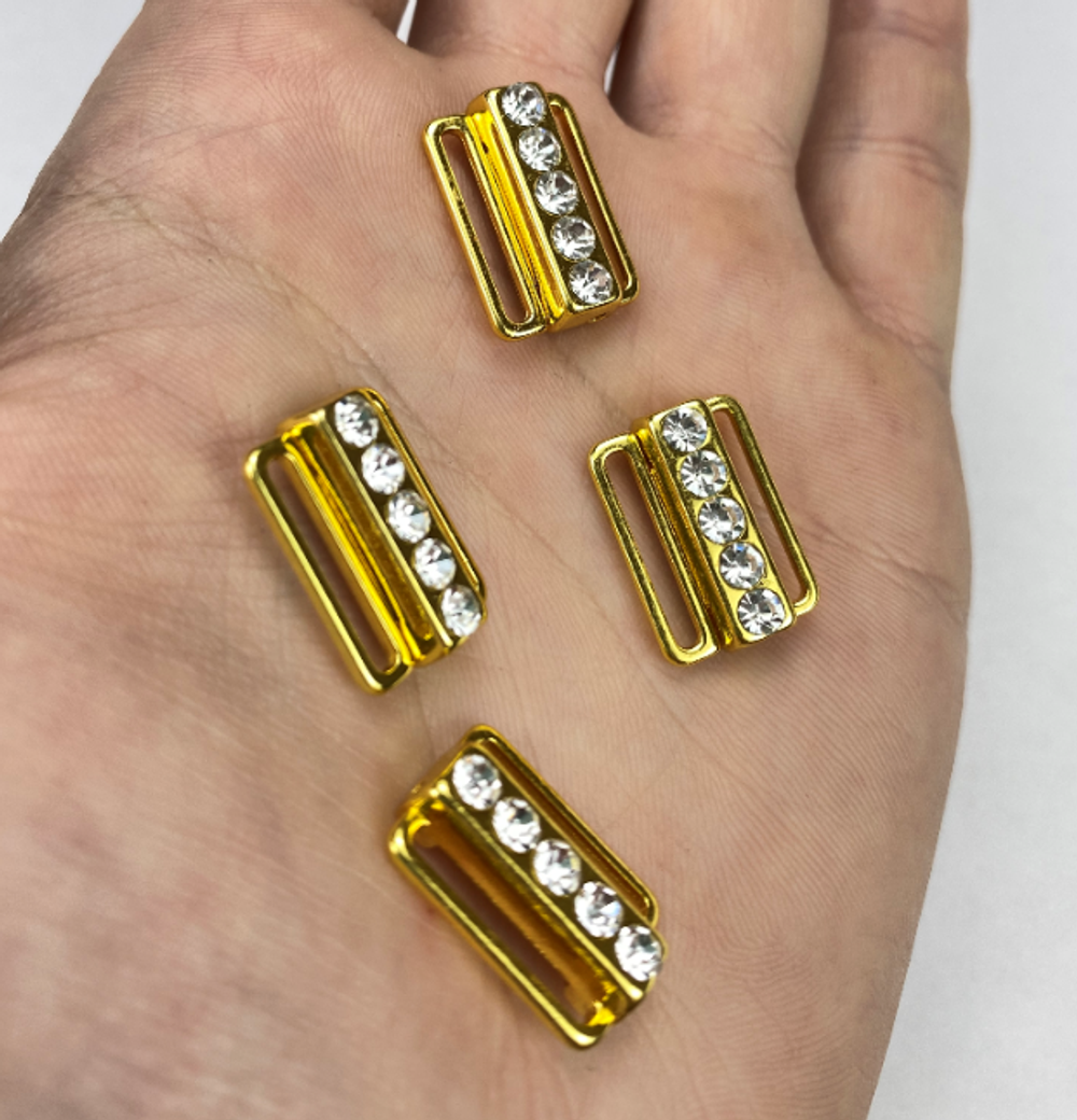 Застежка металл золото 15 мм