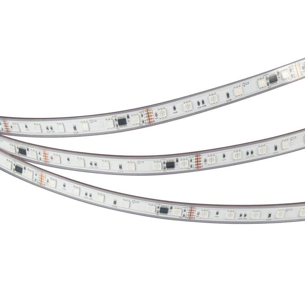Светодиодная лента герметичная DMX-PS-B60-12mm 24V RGB-PX6 (14 W/m, IP67, 5060, 5m) (Arlight, -) 039182