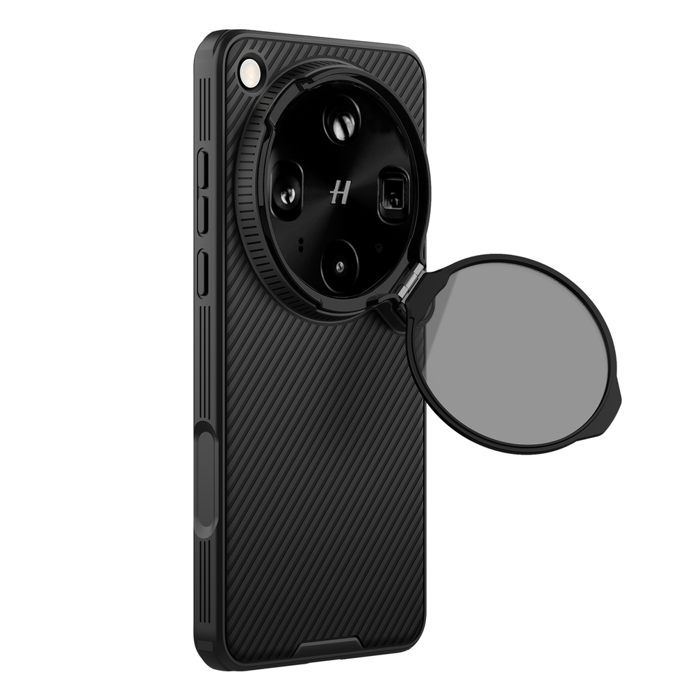 Чехол черный с MagSafe для смартфона OPPO Find X9 Ultra, серия CamShield Prop Magnetic (версия с прозрачной крышкой объектива) от Nillkin