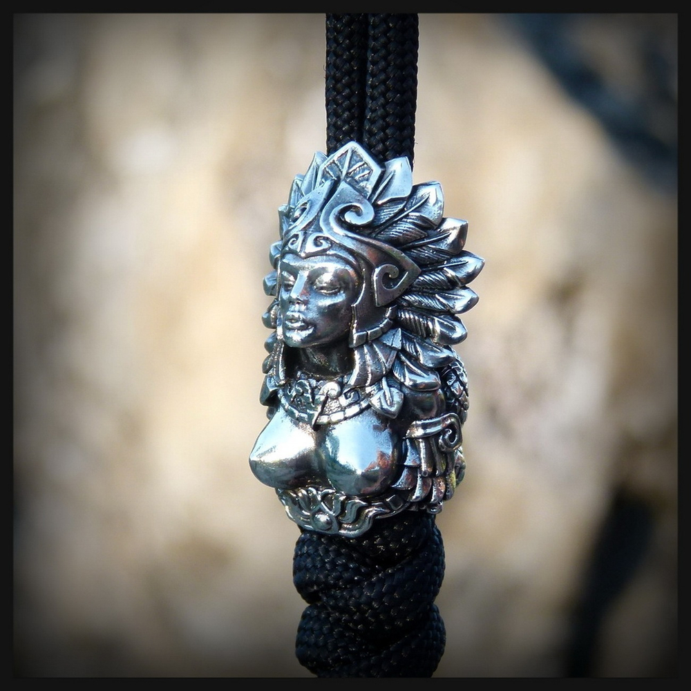 Бусина "Акатава - Та, Которая Грезит" для темляков мельхиор