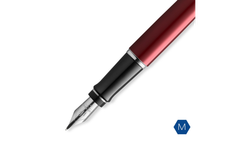 Перьевая ручка Waterman "Expert Dark Red Lacquer CT Black", перо: M, цвет чернил: blue.