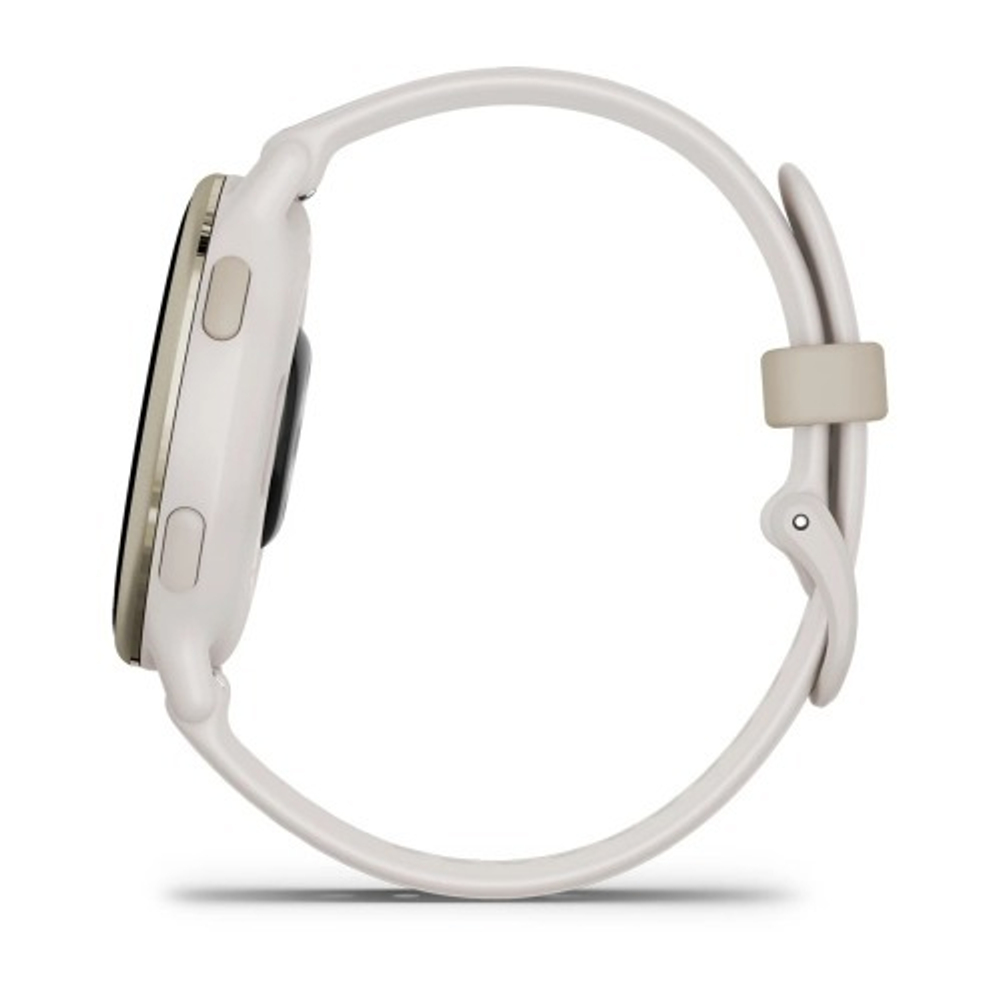 Смарт часы Garmin Vivoactive 5 цвета слоновой кости с золотистым безелем и силиконовым ремешком
