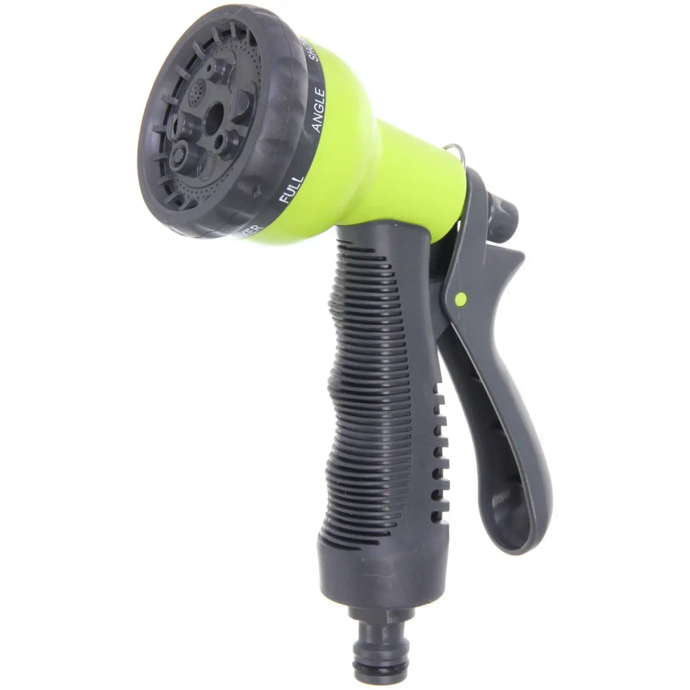 Катушка со шлангом и адаптерами, 12м серо-салатовая HY4017