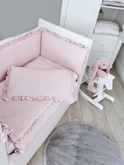 Комплект постельного белья Lepre New Royal Collection 4 предмета 120х90 см розовая пастель